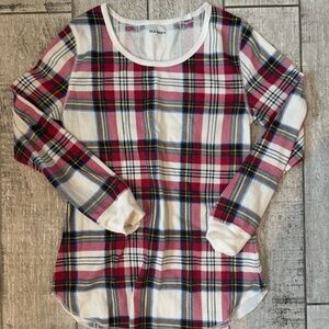 Old Navy Multicolor Plaid Christmas Pajama Shirt